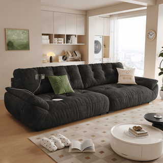 Mochi Chenille Fabric Sofa by Esteller (Water Repellent, USB Charger)