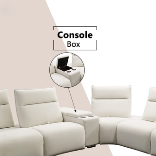 Fylar Fabric Adjustable Backrest & Armrest Recliner Corner Sofa by Esteller (Pet Friendly & Easy Clean)