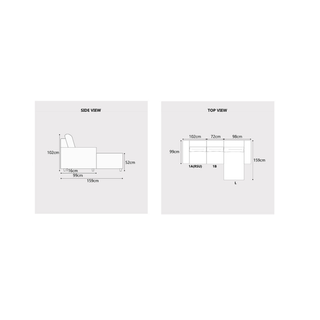 Xyrel Fabric Recliner L-Shaped Sofa by Esteller (Pet Friendly & Easy Clean)