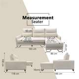 Yariel Fabric Adjustable Backrest L-Shaped Sofa by Esteller (Pet Friendly & Easy Clean)