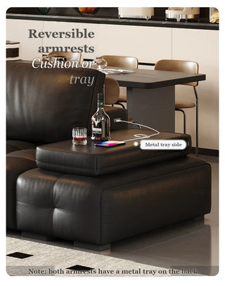 Reversible armrest tray