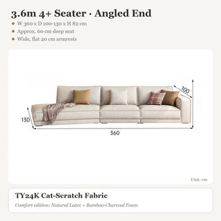3.6m 4+ Seater · Angled End