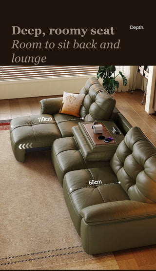 Deep, roomy seat