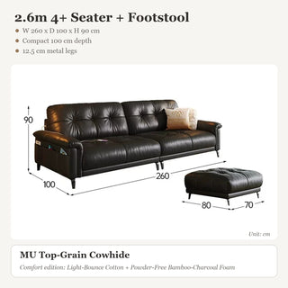 2.6m 4+ Seater + Footstool