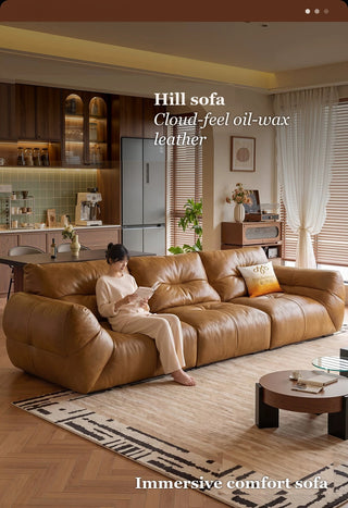 Cloud-feel oil-wax leather