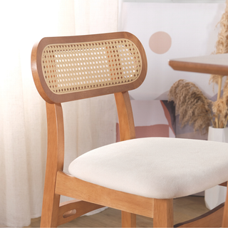Fika Rattan Wooden Dining Chair