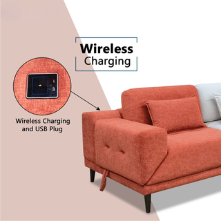 Ryval Fabric Adjustable Backrest & Armrest Sectional Sofa by Esteller (Pet Friendly & Easy Clean)