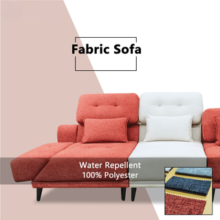 Ryval Fabric Adjustable Backrest & Armrest Sectional Sofa by Esteller (Pet Friendly & Easy Clean)
