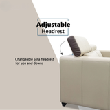 Xoryn Fabric Adjustable Headrest L-Shaped Slider Sofa by Esteller (Pet Friendly & Easy Clean)