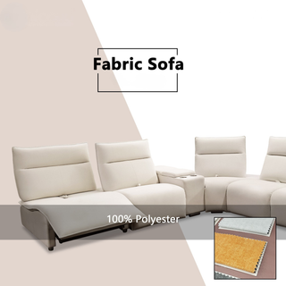 Fylar Fabric Adjustable Backrest & Armrest Recliner Corner Sofa by Esteller (Pet Friendly & Easy Clean)