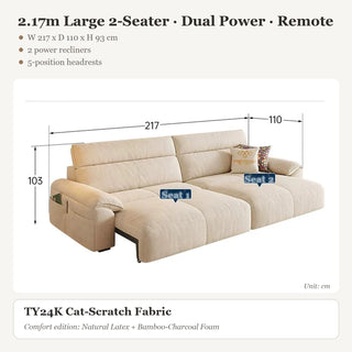 2.17m Large 2-Seater · Dual Power · Remote