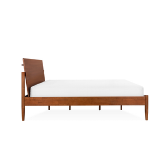 Gemini Fabric Wooden Bed
