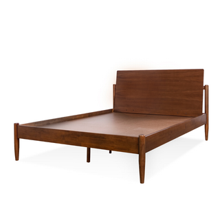 Gemini Fabric Wooden Bed