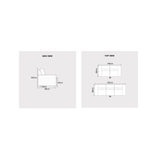 Brazira Fabric Sofa by Esteller (Pet Friendly & Easy Clean)