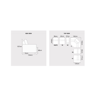 Fylar Fabric Adjustable Backrest & Armrest Recliner Corner Sofa by Esteller (Pet Friendly & Easy Clean)