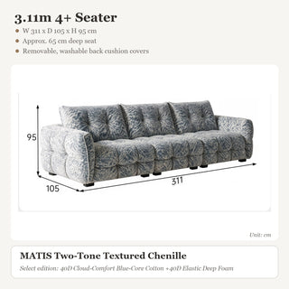 3.11m 4+ Seater