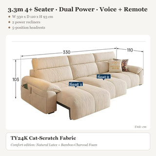 3.3m 4+ Seater · Dual Power · Voice + Remote