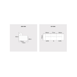 Ryval Fabric Adjustable Backrest & Armrest Sectional Sofa by Esteller (Pet Friendly & Easy Clean)