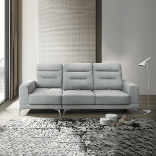 Halley Light Grey Fabric Slideback Sofa (Pet Friendly)