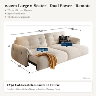 2.22m Large 2-Seater · Dual Power · Remote