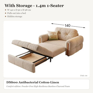 With Storage · 1.4m 1-Seater