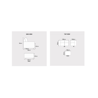 Trevi Fabric Sofa by Esteller (Pet Friendly & Easy Clean)