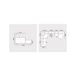 Sylva Genuine Leather Adjustable Backrest L-Shaped Corner Sofa by Esteller
