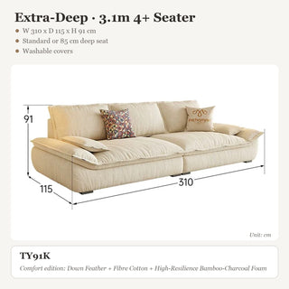 Extra-Deep · 3.1m 4+ Seater