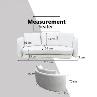 Lyros Fabric Sofa by Esteller (Pet Friendly & Easy Clean)