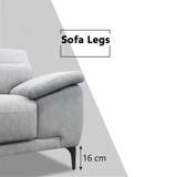 Terrava Fabric Adjustable Headrest Sofa by Esteller (Pet Friendly & Easy Clean)