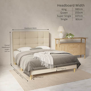 Elara Fabric Bed Frame (Water Repellent & Pet friendly) By Esteller