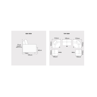 Ryven Fabric Sectional Sofa by Esteller (Pet Friendly & Easy Clean)