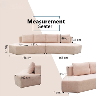 Taviel Fabric Sectional Sofa by Esteller (Pet Friendly & Easy Clean)