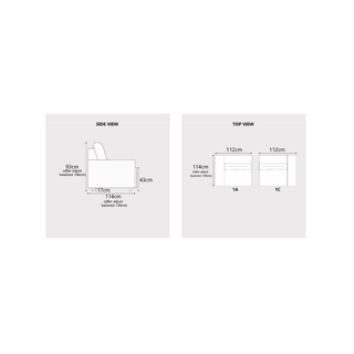 Myric Fabric Adjustable Backrest & Headrest Sofa by Esteller (Pet Friendly & Easy Clean)