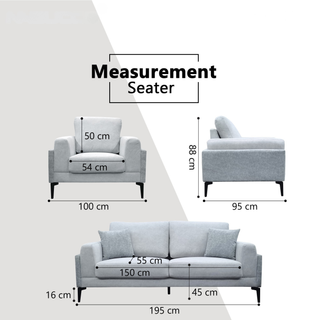 Auren Fabric Sofa by Esteller (Pet Friendly & Easy Clean)