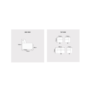 Norric Fabric Adjustable Backrest & Armrest Sofa by Esteller (Pet Friendly & Easy Clean)