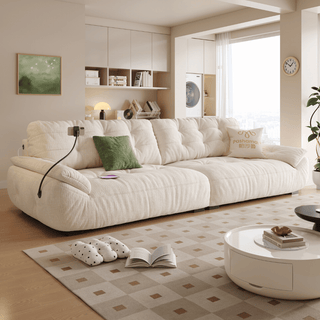 Mochi Chenille Fabric Sofa by Esteller (Water Repellent, USB Charger)