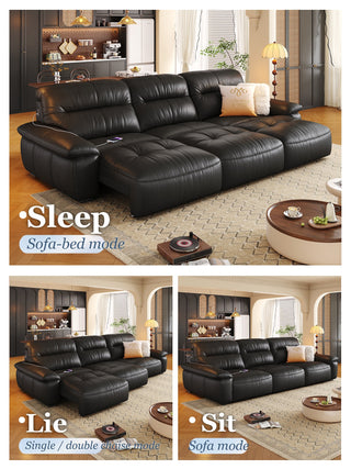 Sofa, single chaise and bed modes