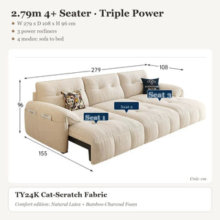 2.79m 4+ Seater · Triple Power