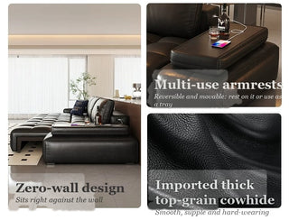 Zero-wall design and reversible armrests