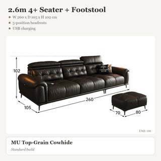 2.6m 4+ Seater + Footstool