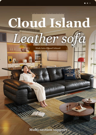 Cloud Island leather sofa