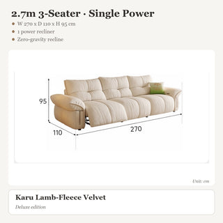 2.7m 3-Seater · Single Power