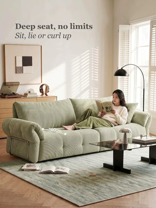 Deep seat for sitting or lying