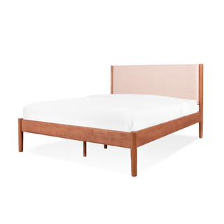 Delora Fabric Wooden Bed