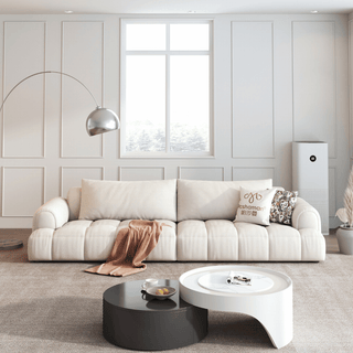 Cotton Fabric Sofa by Esteller (Pet Friendly & Comes with USB Charger)