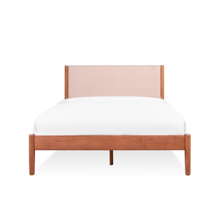 Delora Fabric Wooden Bed