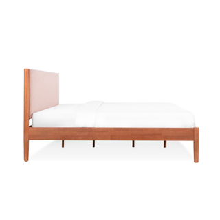 Delora Fabric Wooden Bed