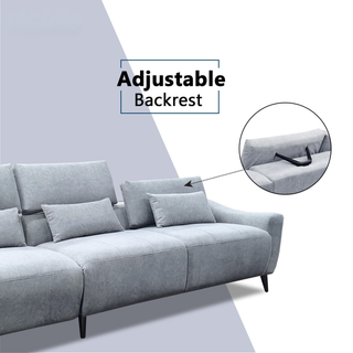 Farven Fabric Adjustable Backrest Recliner Sofa by Esteller (Pet Friendly & Easy Clean)