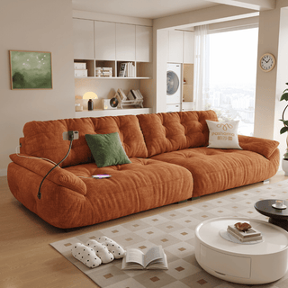 Mochi Chenille Fabric Sofa by Esteller (Water Repellent, USB Charger)